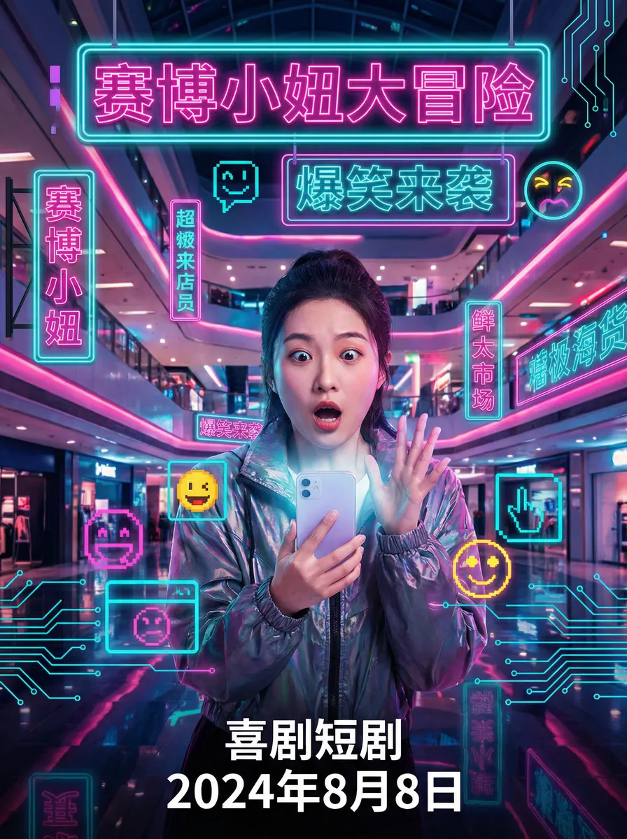 98影院 搞笑喜剧短剧 - 赛博小妞大冒险海报